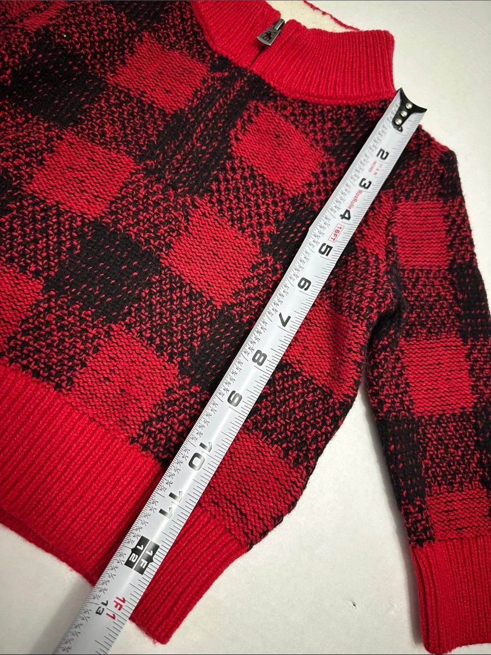 Ralph Lauren Pullover Sweater Baby 18 months Red Buffalo Plaid Wool Blend Xmas